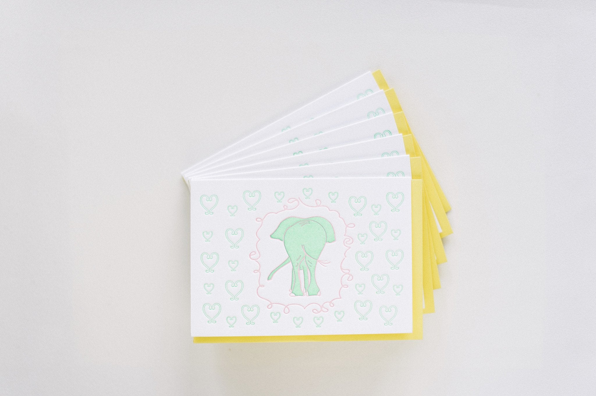 Elephant Butt Cameo Stationery - Boxed Set of Six