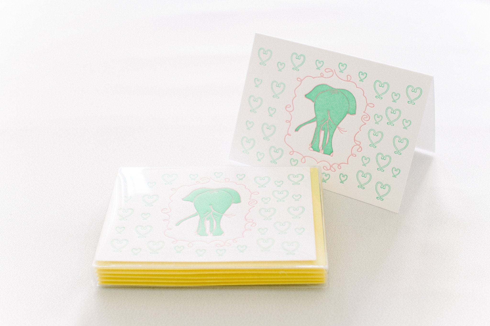 Elephant Butt Cameo Stationery - Boxed Set of Six