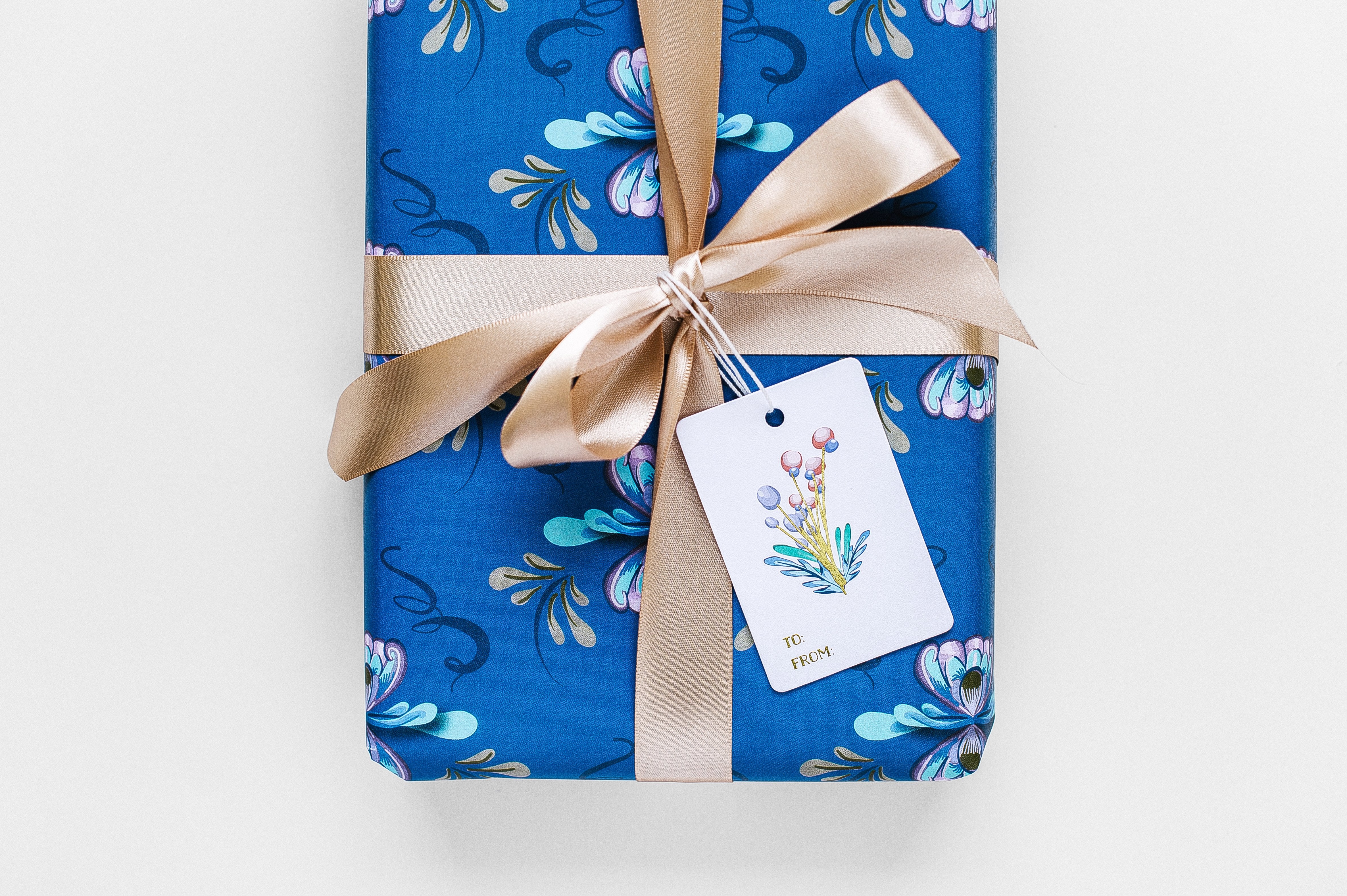 Twig and Berries Rosemåling Gift Tag Set