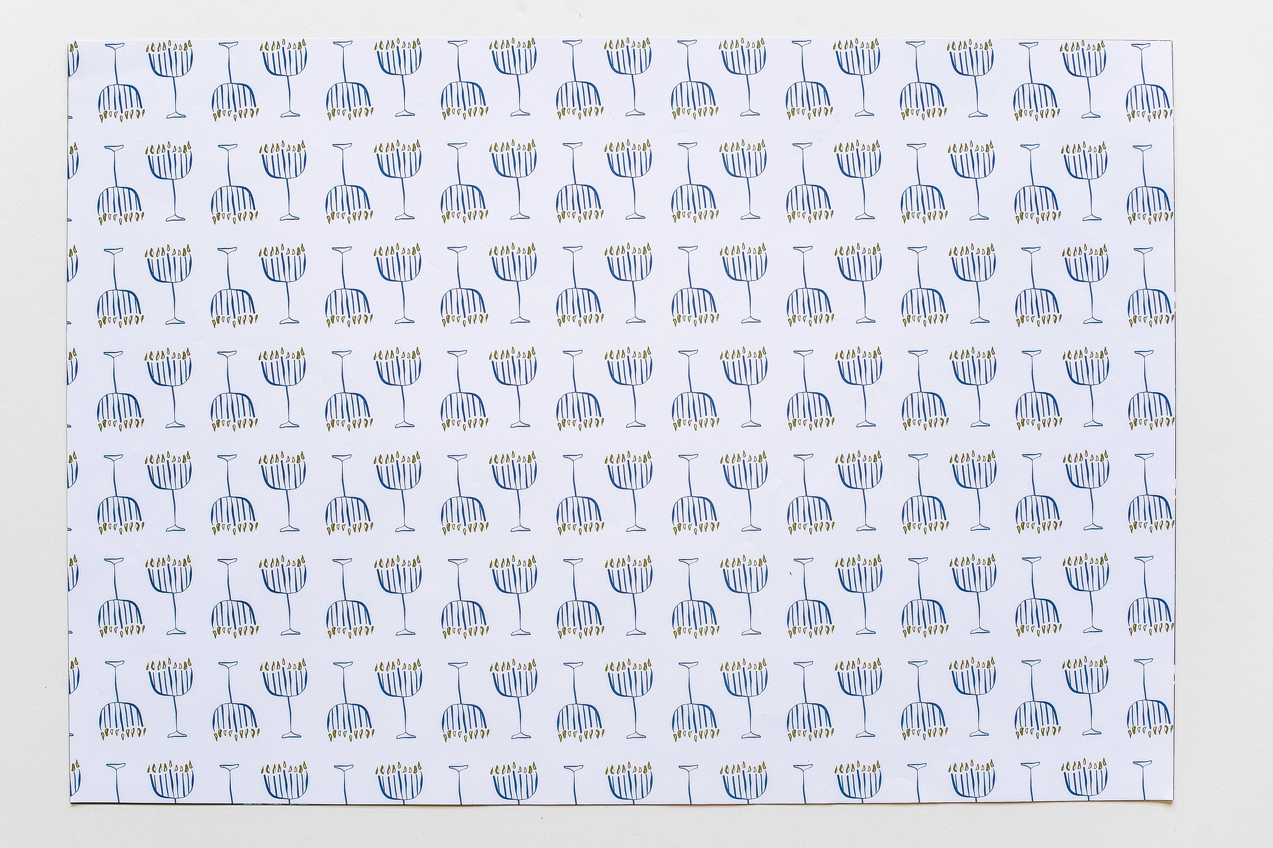 Hanukkah Menorah Gift Wrap