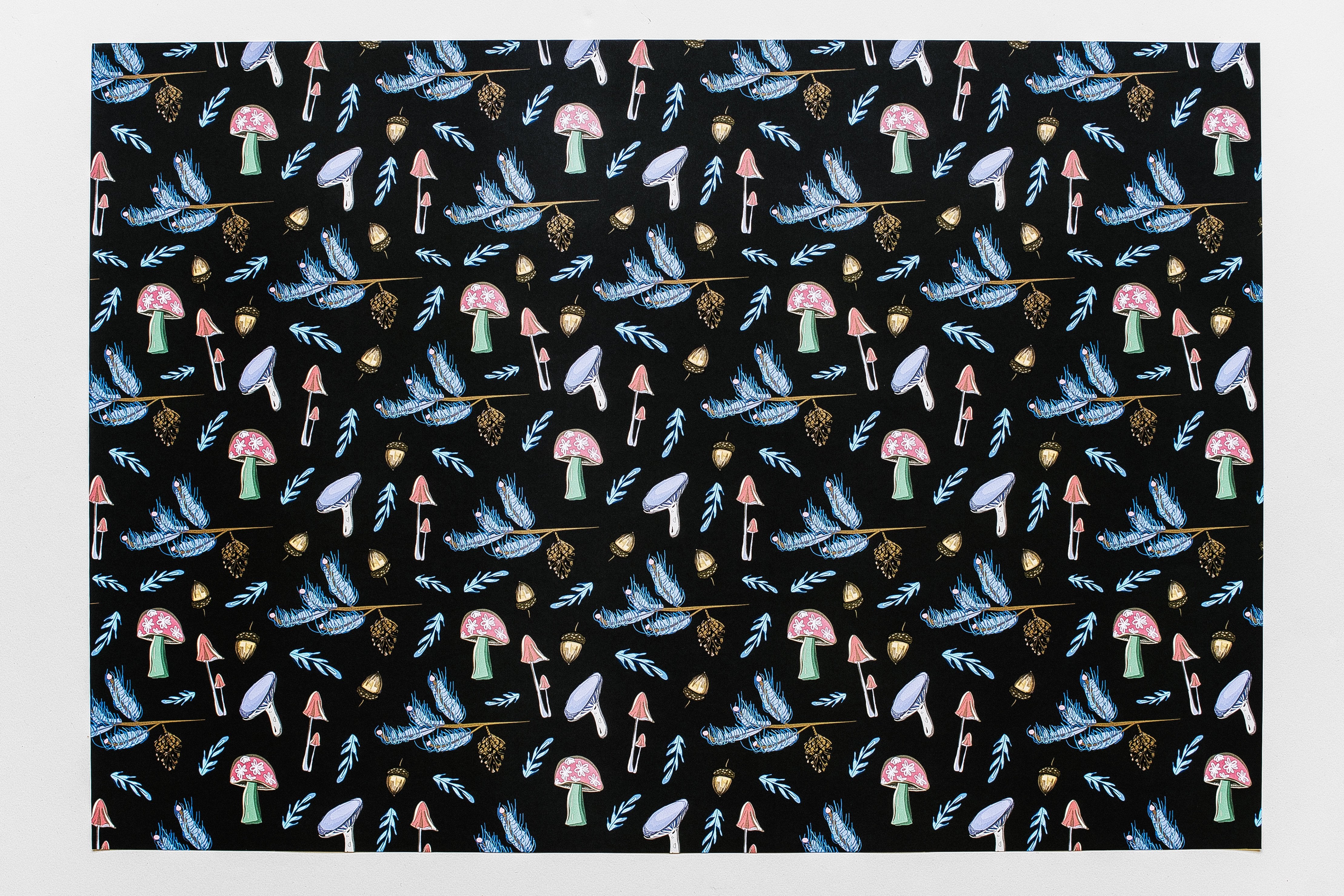 Pine + Mushroom Gift Wrap