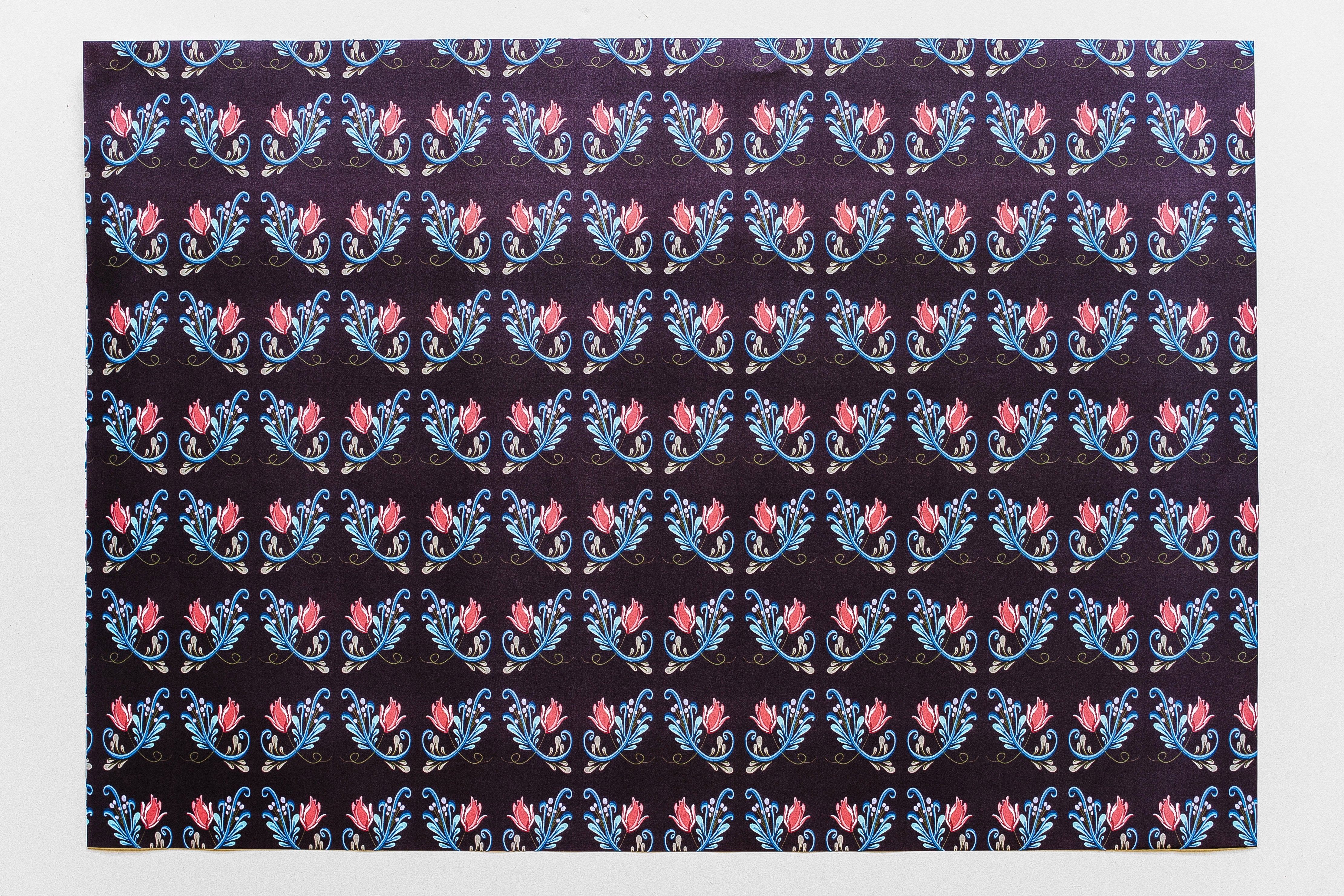 Rosemåling Gift Wrap - Norse Berry