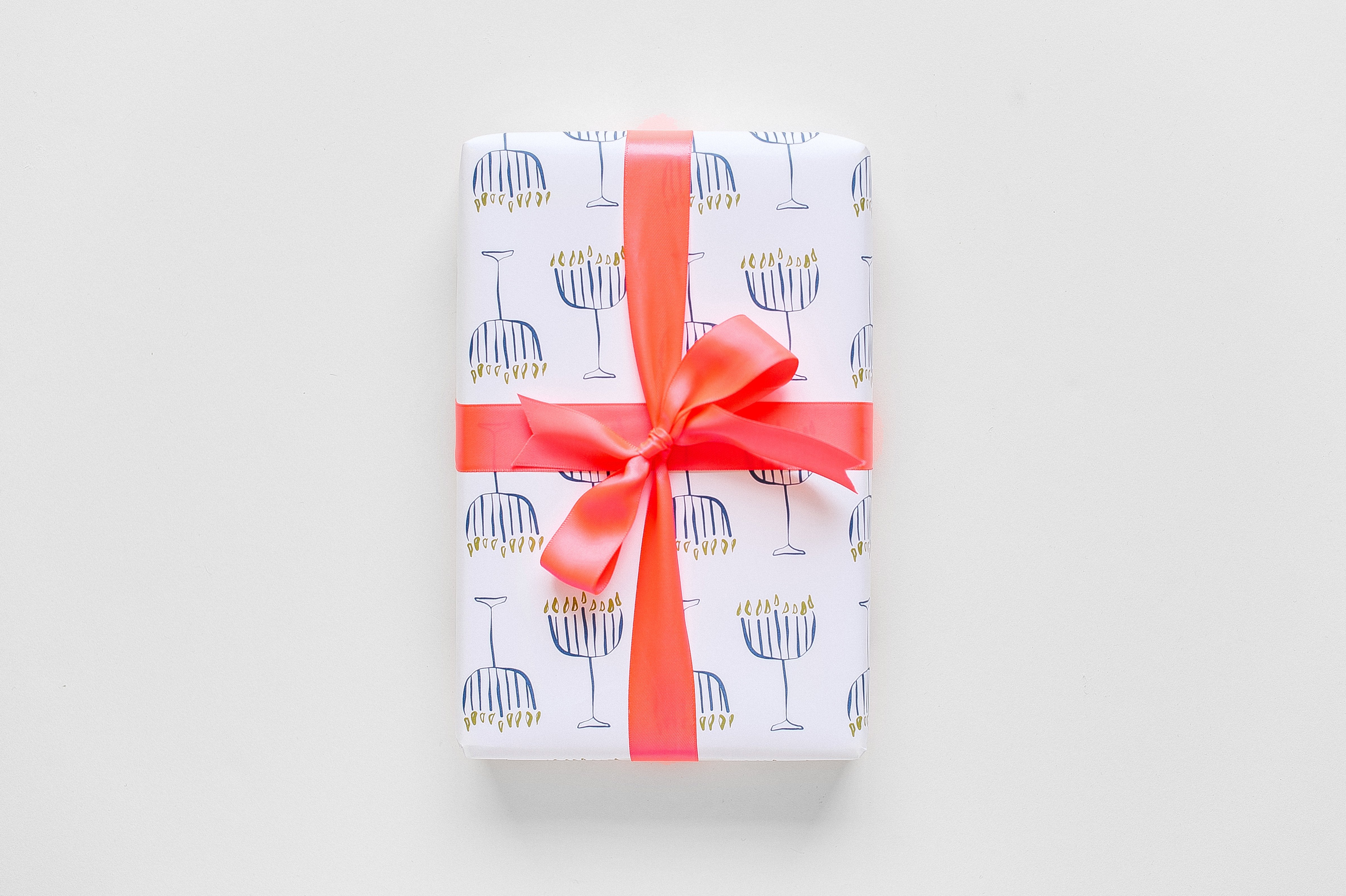 Hanukkah Menorah Gift Wrap