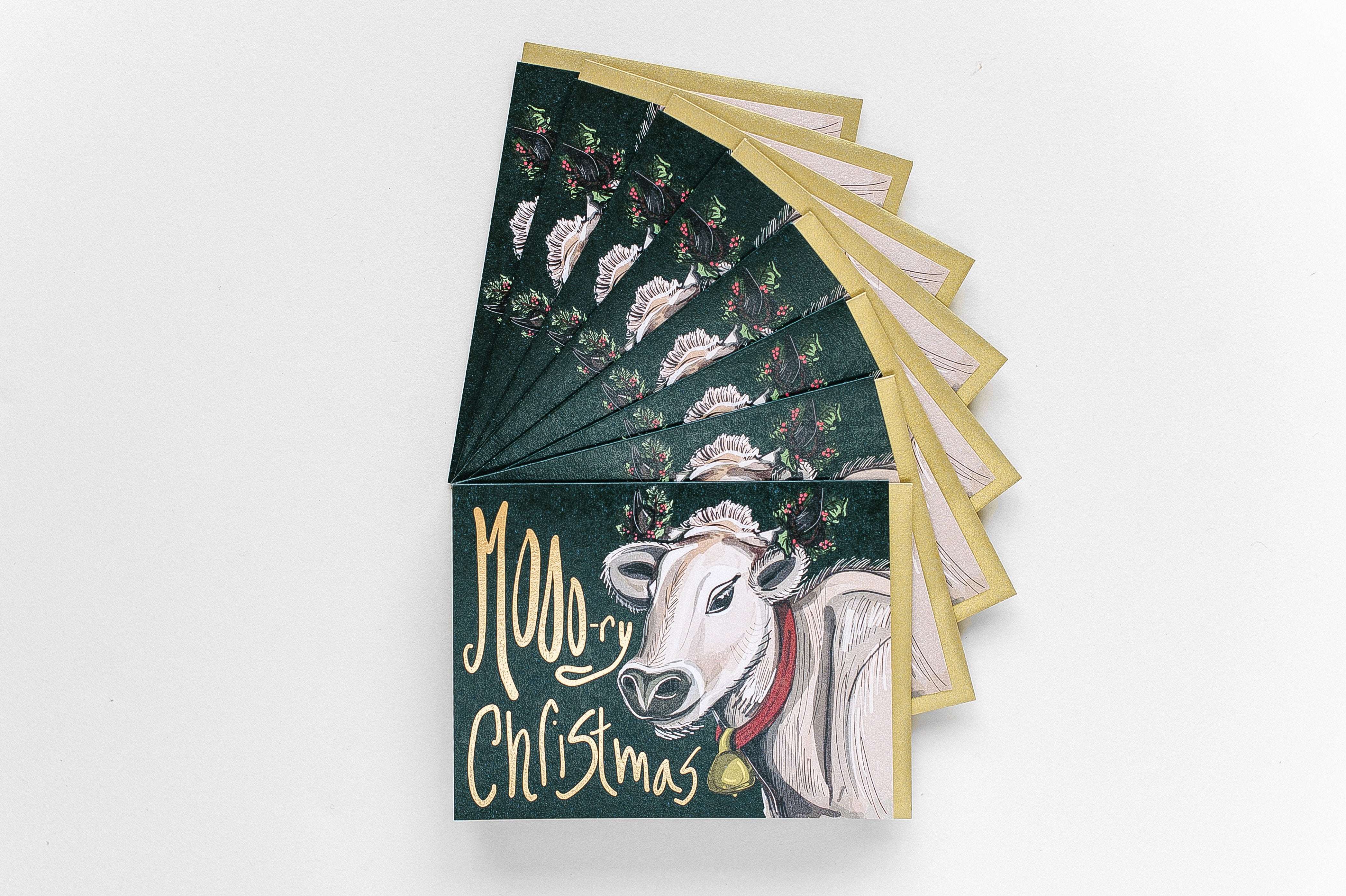 Mooo-ry Christmas - Boxed Set of Eight