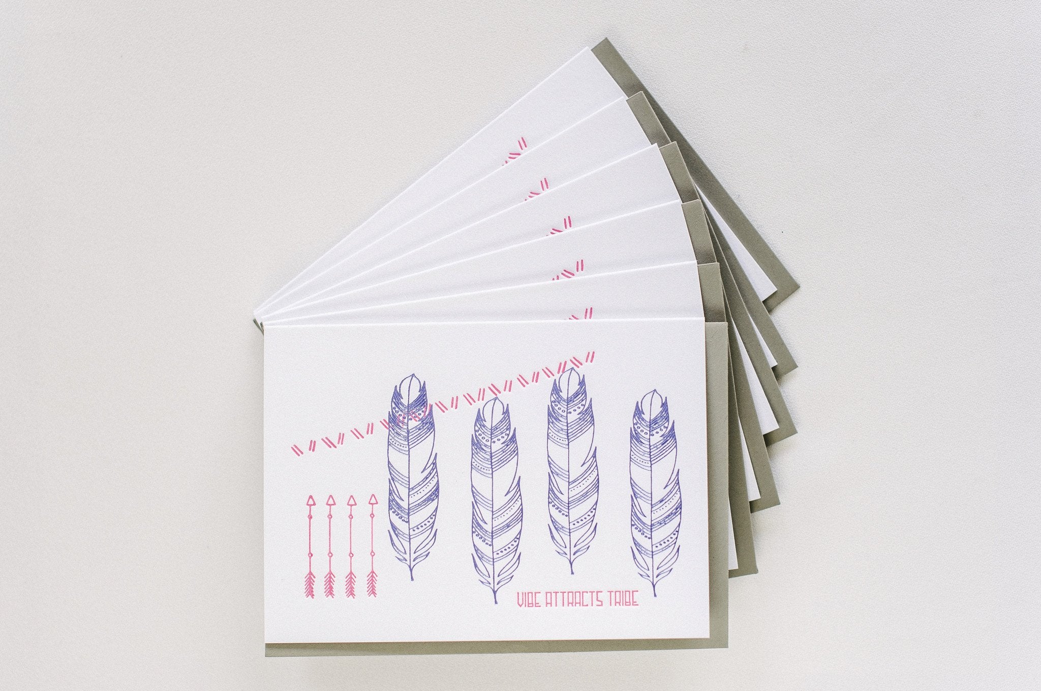 Vibe Attracts Tribe Stationery - Boxed Set of Six
